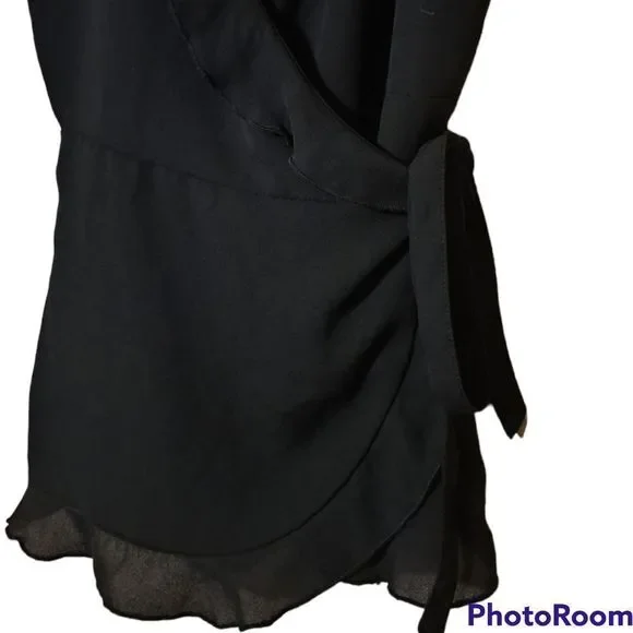 ZARA Trafaluc Collection Black Wrap Blouse - Picture 4 of 5